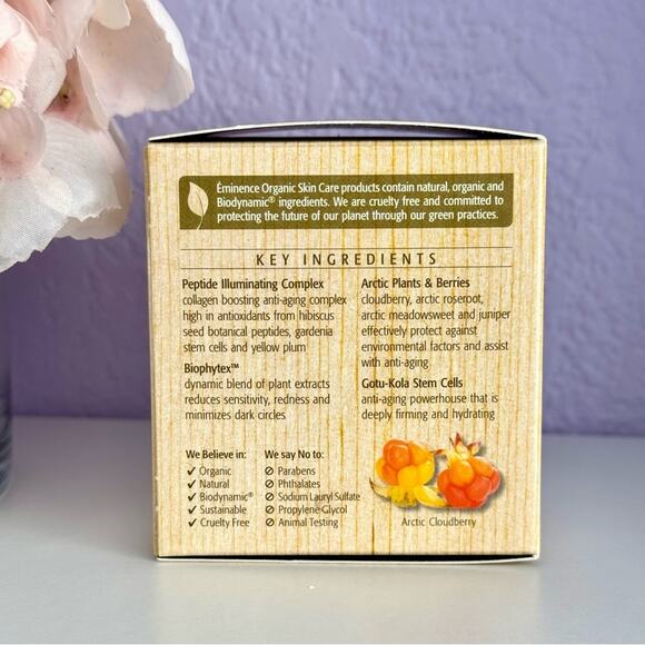 New! EMINENCE Organics Arctic Berry Peptide Radiance Cream, 60ml/2oz - Picture 3 of 7